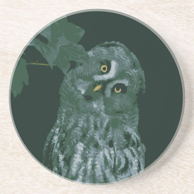 Great Grey Owl Coaster (Front)