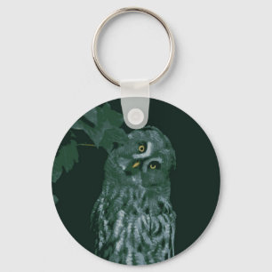 Great Grey Owl Keychain