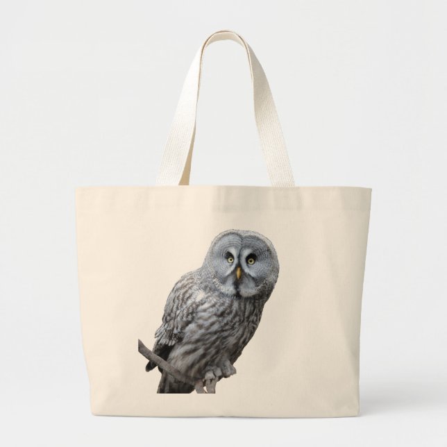 Great Grey Owl Large Tote Bag (Front)