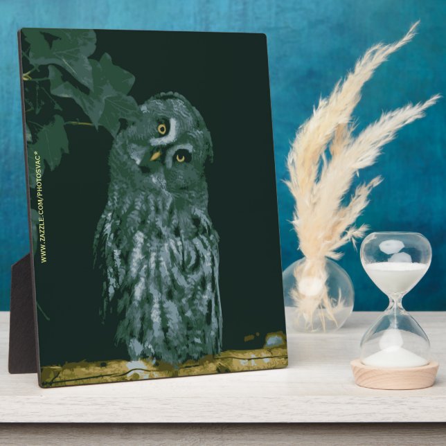 Great Grey Owl Plaque (Side)