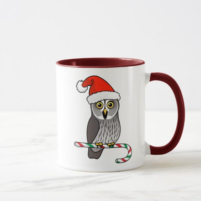 Great Grey Owl Santa Mug (Right)