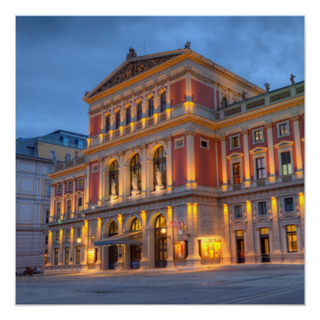 Great Hall of Wiener Musikverein, Vienna, Austria Poster (Front)