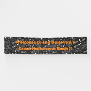 Great Halloween Custom Banner w Dancing Skeletons