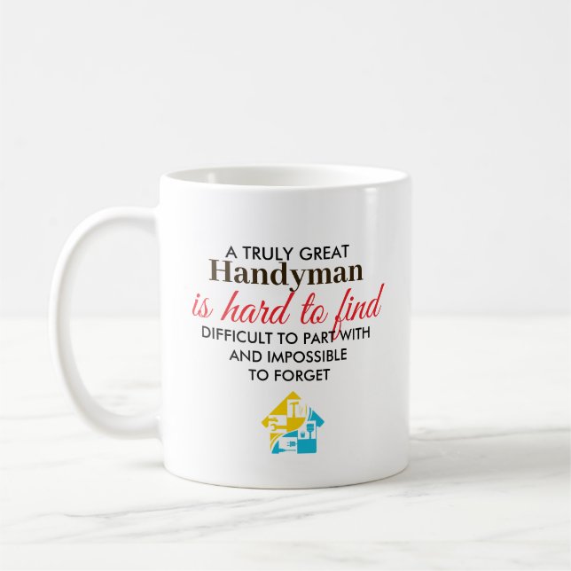 Great Handyman Personalized Name Gift Coffee Mug (Left)