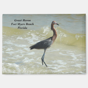 Great Heron Holiday Postcard Magnet