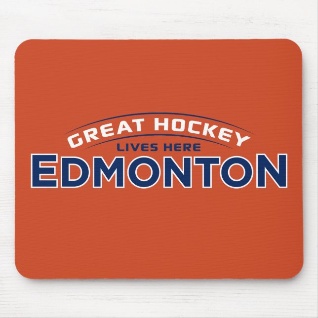 Great Hockey Edmonton Orange Mouse Pad (Front)