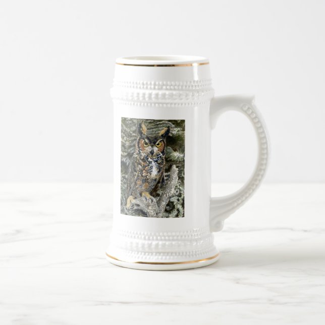 Great Horn Owl Stein (Right)