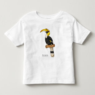 Great hornbill bird cartoon illustration toddler t-shirt