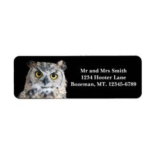 Great Horned Owen Adresse de retour