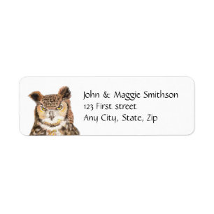 Great Horned Owl Bird Nature Custom Art