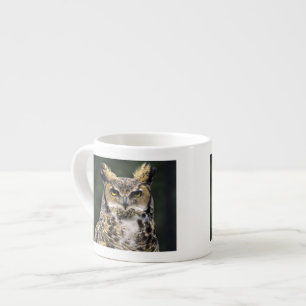 Great Horned Owl (Bubo virginianus), full body Espresso Cup