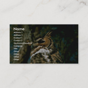Great Horned Owl Business Card