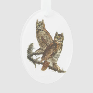 Great Horned Owl by Audubon Ornament