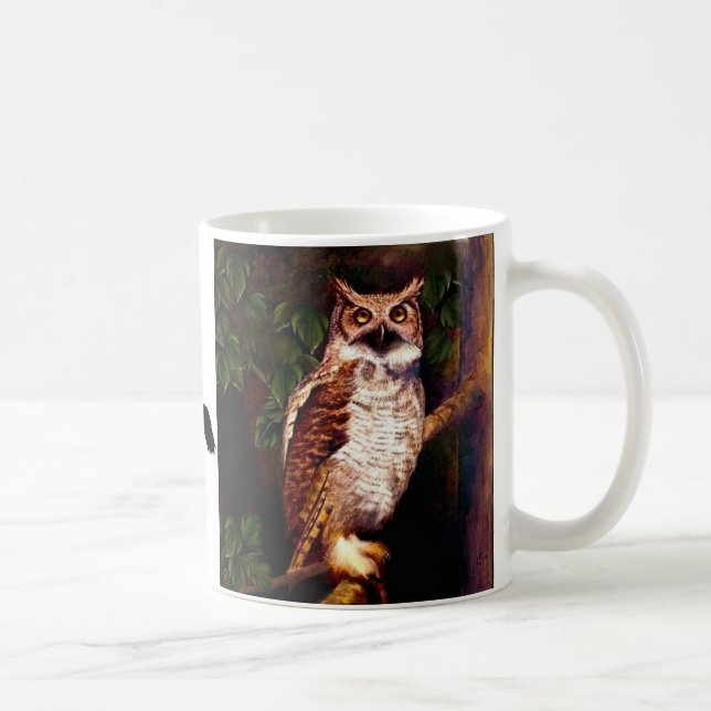 Great Horned Owl Coffee Mug (Right)