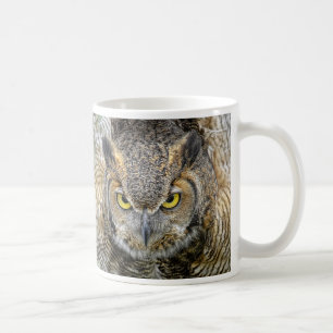 Great Horned Owl Following Eyes Coffee Mug