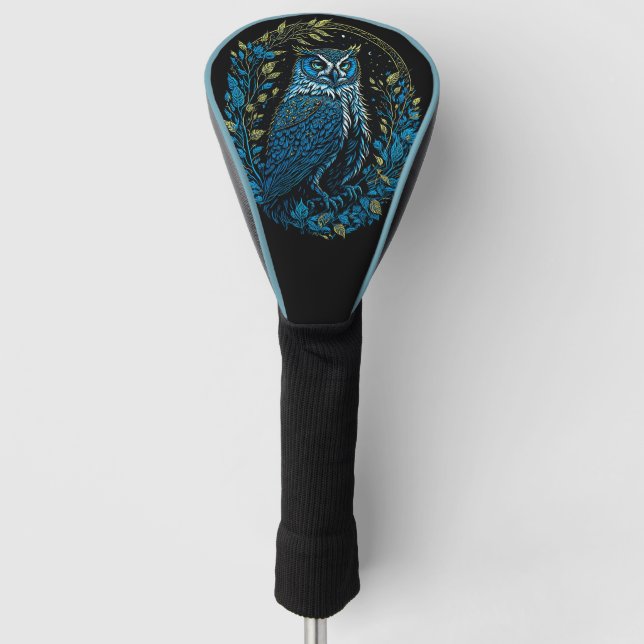 Great Horned Owl Golf Head Cover (Front)