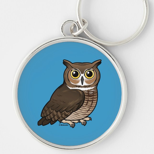 Great Horned Owl Keychain (Front)