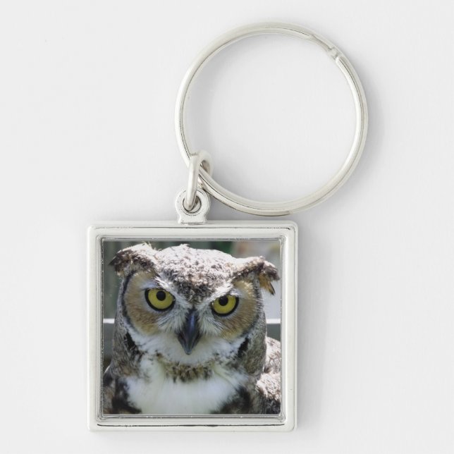 Great Horned Owl Keychain (Front)