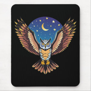 Great Horned owl Mouse Pad
