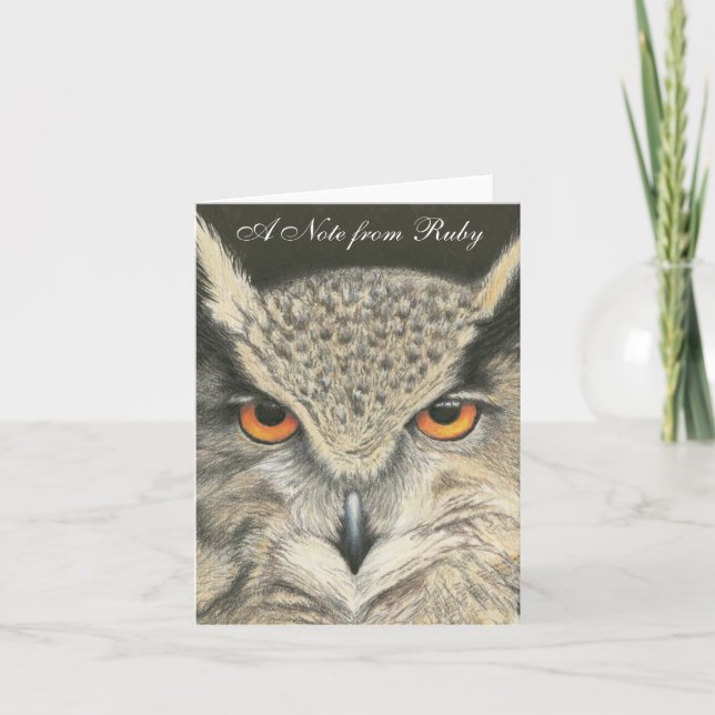 Great Horned Owl Note Card (Front)