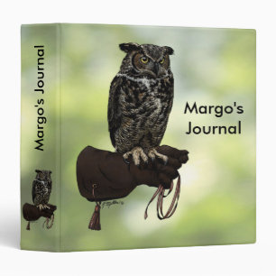 Great Horned Owl on Glove Binder