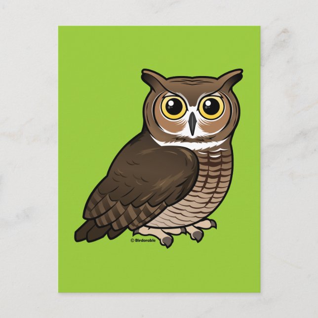 Great Horned Owl Postcard (Front)
