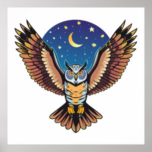 Great Horned owl Poster