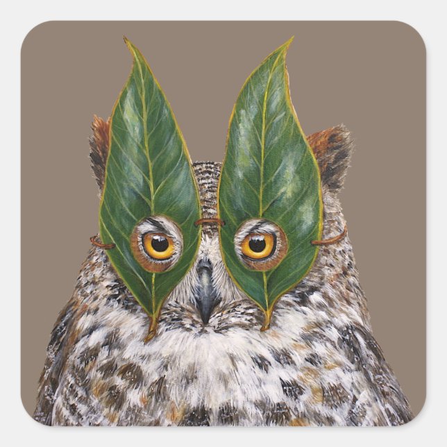 great horned owl stickers (Front)