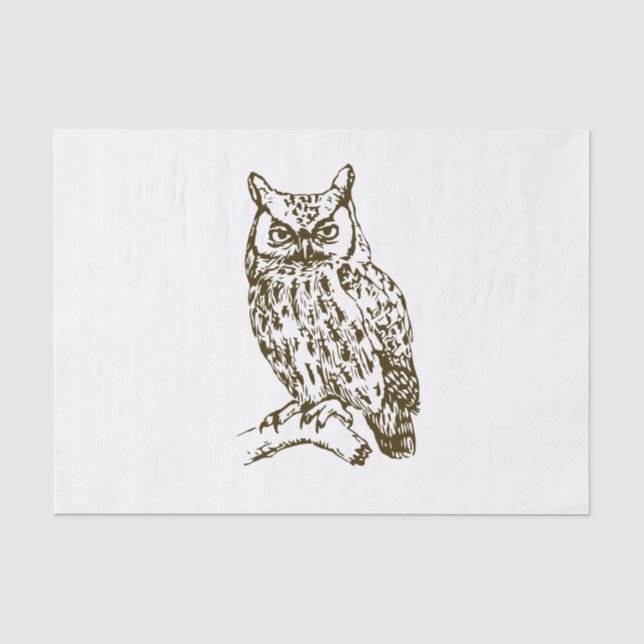 Great Horned Owl Tissue Paper (Front)