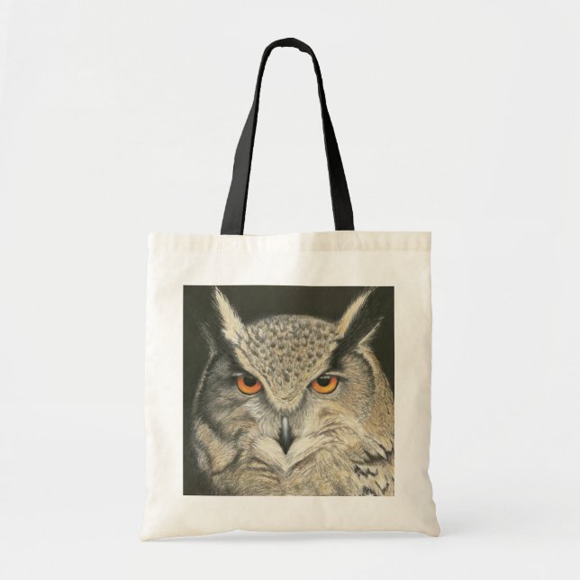 Great Horned Owl Tote Bag (Front)