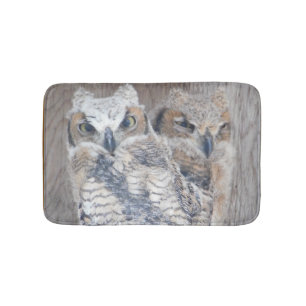 Great Horned Owlettes Floor Mat, Rug Home Decor