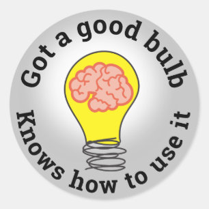 Great idea light bulb employee recognition sticker