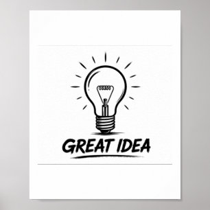 Great Idea Light Bulb Poster