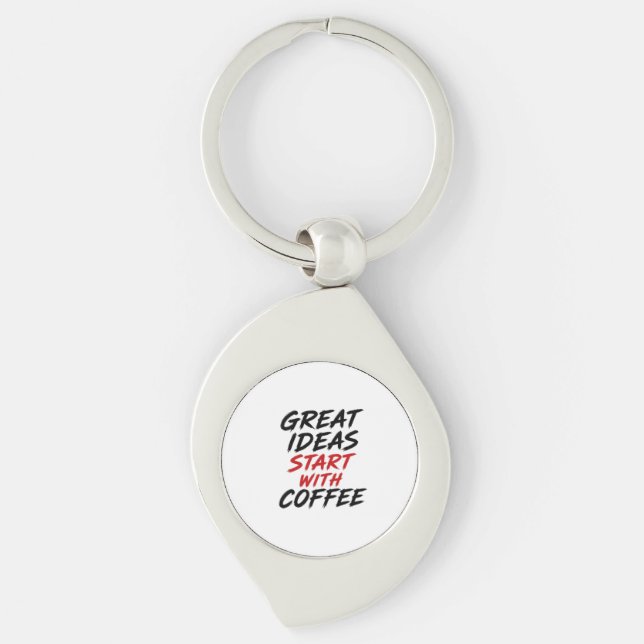 Great ideas start with coffee keychain (Front)