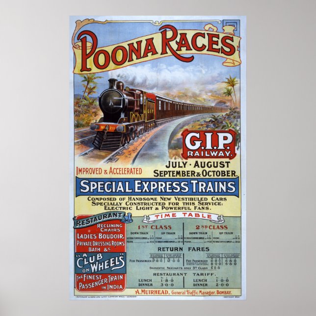 Great Indian Peninsula Railway Poster (Front)