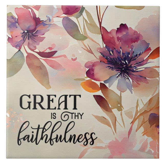 Great is Thy Faithfulness Beloved Hymn Tile (Front)