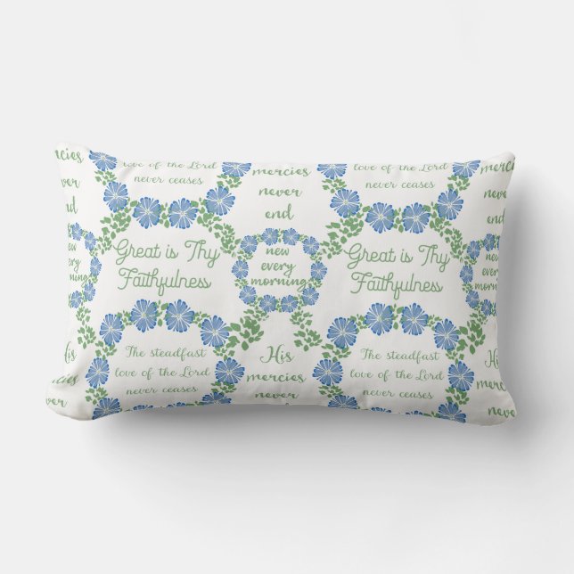 Great is Thy Faithfulness Lumbar Pillow (Front)
