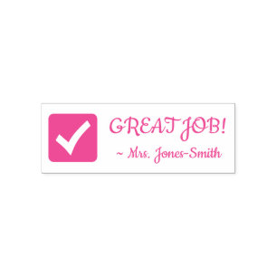 "GREAT JOB!" Assignment Marking Rubber Stamp