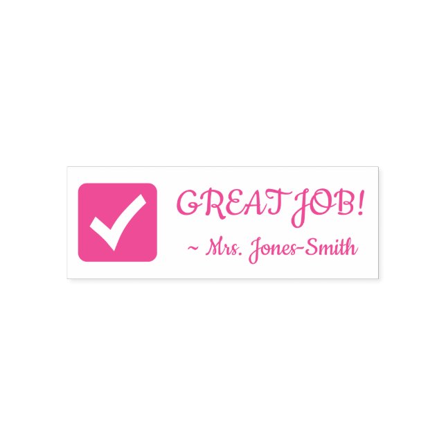 "GREAT JOB!" Assignment Marking Rubber Stamp (Design)