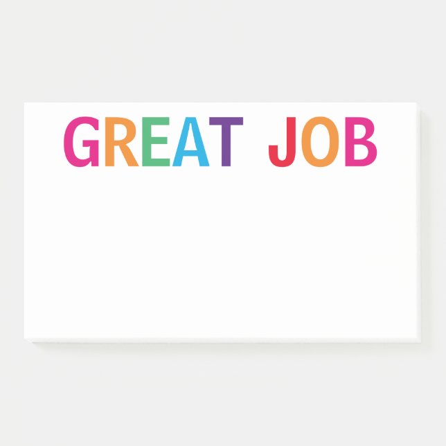 Great Job Bright Post-it Notes (Front)