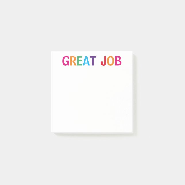 Great Job Bright Post-it Notes (Front)