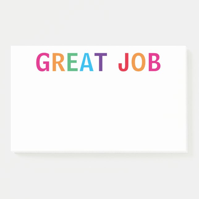 Great Job Bright Post-it Notes (Front)
