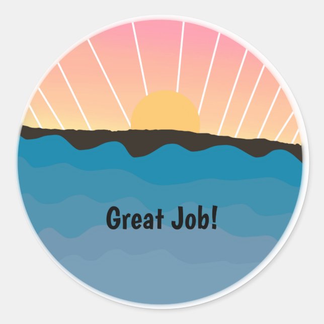 Great Job Classic Round Sticker (Front)