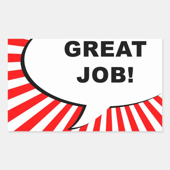 great job! comic bubble sticker (Front)