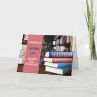 Great Job! DEAN'S LIST Scholar congrats card