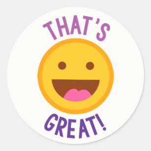 Great job face word art fun sticker