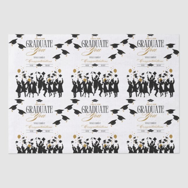 Great Job, Graduate! Time to Celebrate Party Tissue Paper (Front)