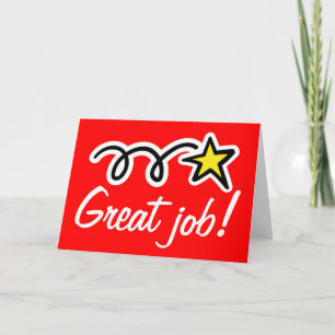 Great job greeting card for employee encouragement