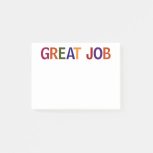 Great Job Multicolored 4 x 3 Post-it Notes