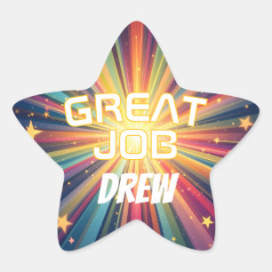 Great Job Sparkling Star Sticker